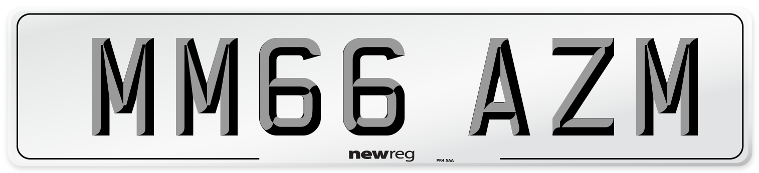 MM66 AZM Number Plate from New Reg